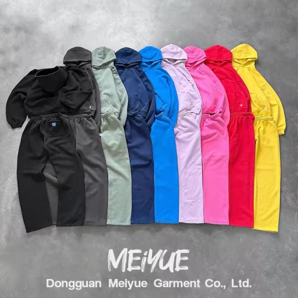 Custom Blank Zip Up Plain Pullover Hoodie Joggers Baggy Sweatpants Hoodie Set Jogging Suits Sweatsuit Tracksuits For Men