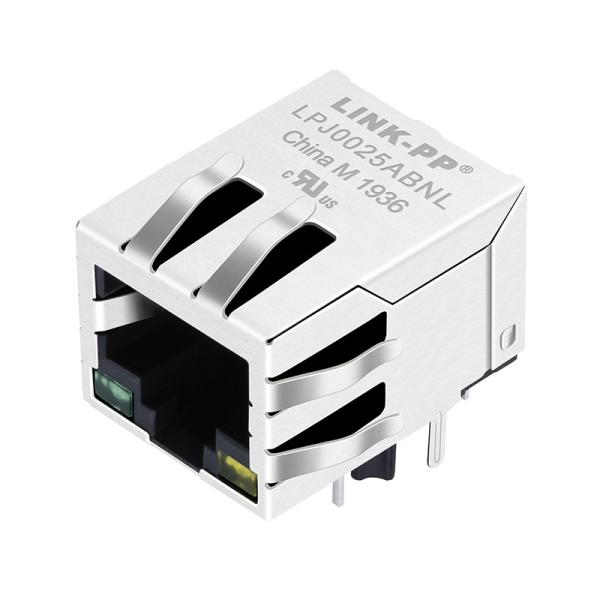 LU1T516-43 LF 10/100BASE-TX Single Port RJ45 Connector With LEDs