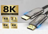 Cabo de fibra óptica HDMI de alta velocidade para transmissão 4K/8K Ultra HD