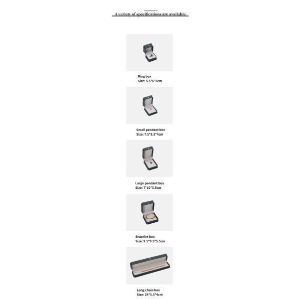 Custom Logo PU Leather Jewelry Box for Crown Bracelet Pendant Necklace Ring Packaging