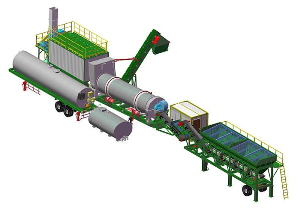 Mobilidade completa estrutura contínua de Asphalt Mixing Plant/Asphalt Drum Mixers Simple