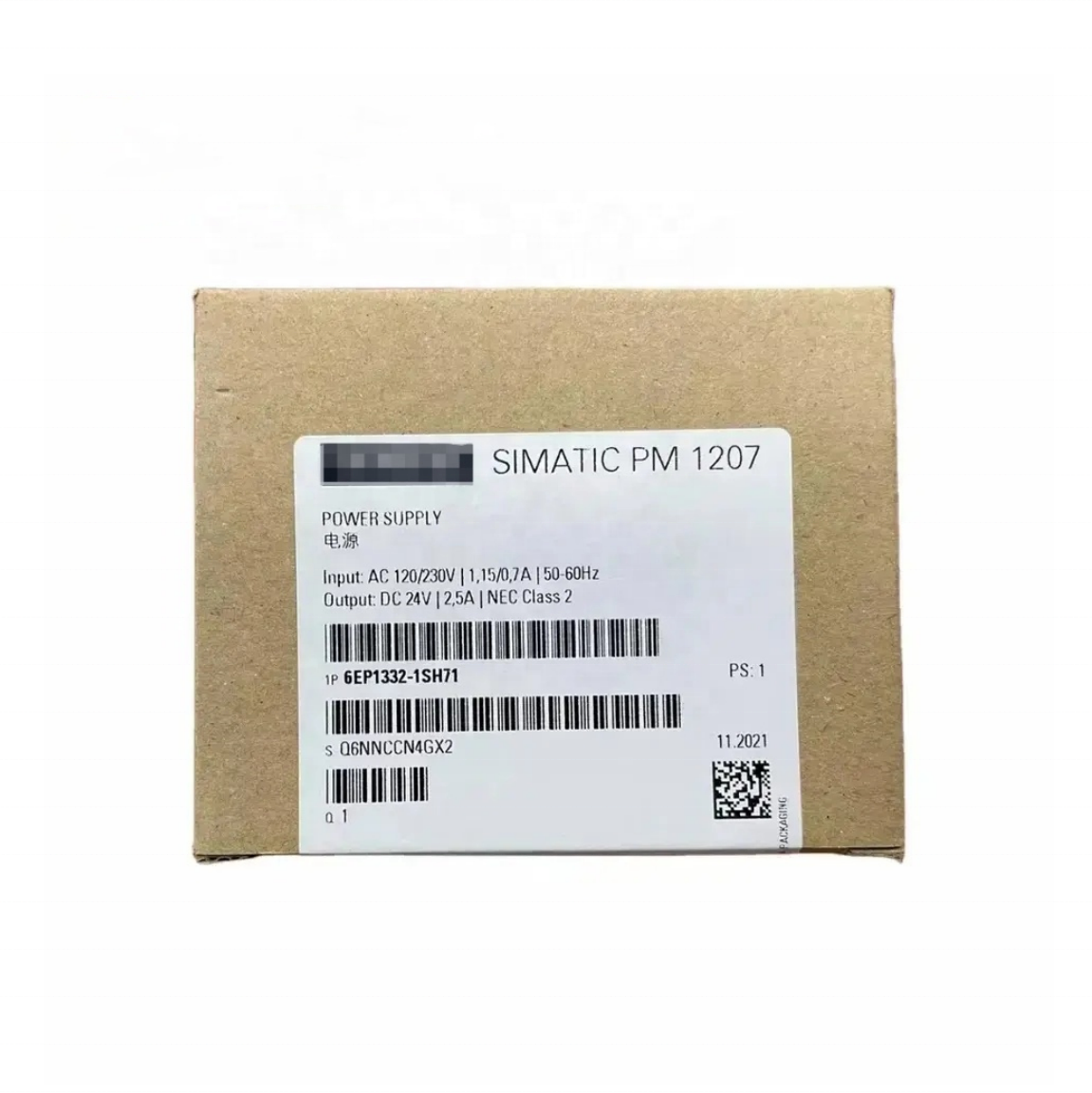 PLC SIMATIC S7-1200 Stabilized Power Supply Module PM1207 Input120/230V AC OutputDC 24V/2.5A PLC Programming