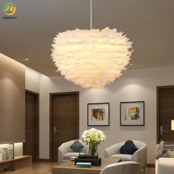 Романтический перо творческий E27 современный скандинавский подвесной светильник для украшения детской комнаты