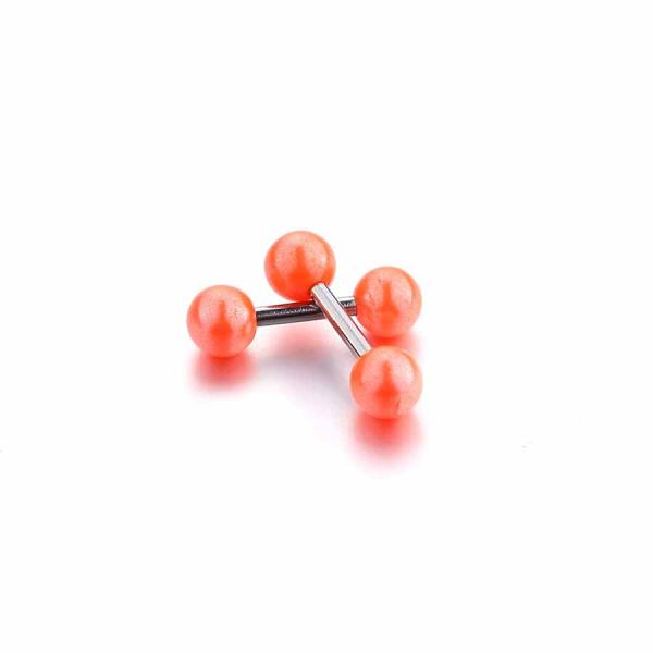 Candy Color Stud Earrings Double Ball Sided Earrings for Women Ear Jewelry