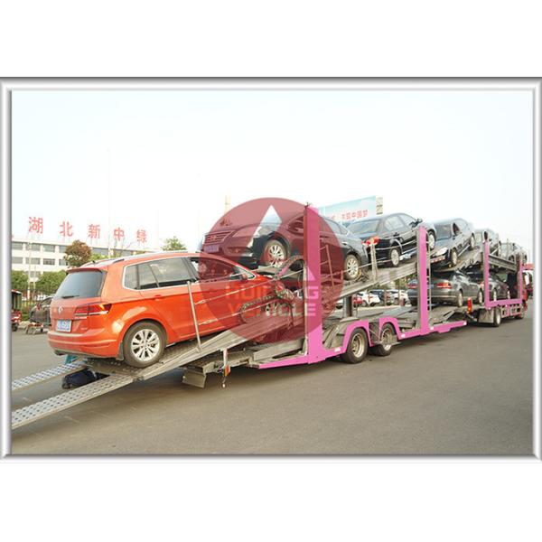 336 Horsepower Car Carrier Trailer , Durable Central Axle Car Holder Trailer