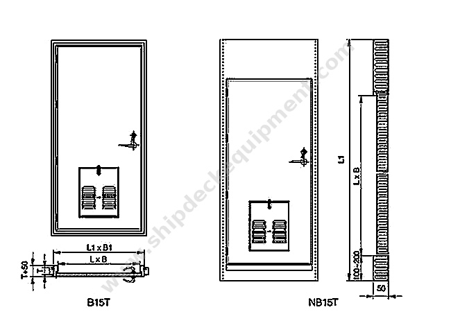 Single-Leaf A-60 Fire-Rated Marine Door | Hinged Steel Door for A-Class Bulkheads