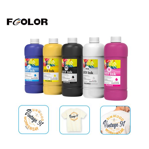 Fcolor 1000Ml Digital Transfer Printing Pigment White Ink Pet Film Printer Dtf Ink for Eposn L1800 I3200 4720 L805 Xp600 Dtf Ink