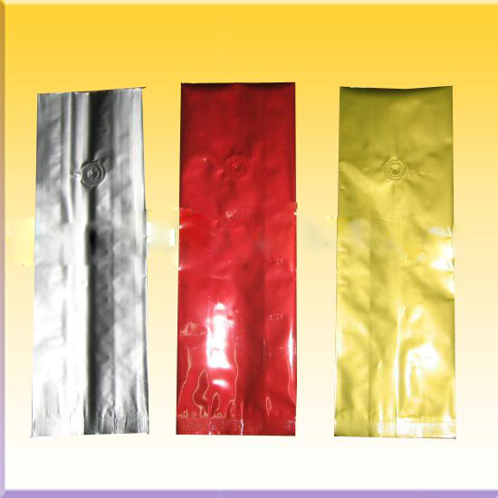 Gold Square Bottom Aluminum Foil Bags Printed Matte Finish For Coffee Packaging