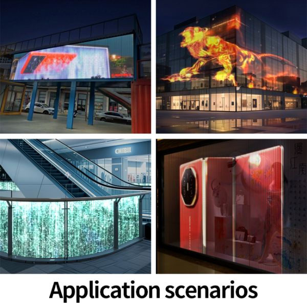 Indoor Full Color DC5V Flexible Transparent LED Display Film P6