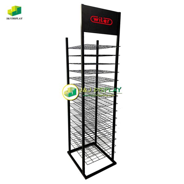 Supermarket Metal Wire Shelves Stationery Paper Display Stand