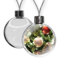 High Clear Plastic 9cm Large Blank Round Sublimation Christmas Ball Hanging Ornament