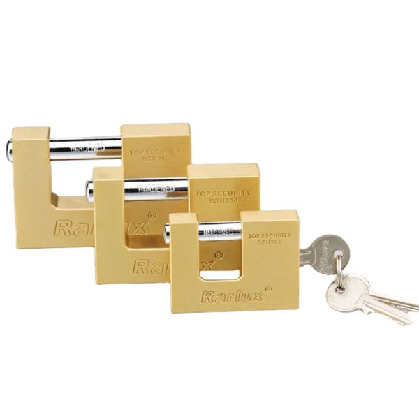 Rarlux Durable Key Operated 60-90mm High Security SOLID Brass Rectangular Shackle Padlock