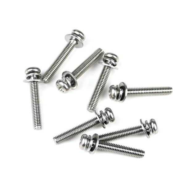 ISO Standard M4 X 25mm de aço inoxidável cabeça de panela Phillips parafusos de máquina com máquina de lavar para porta