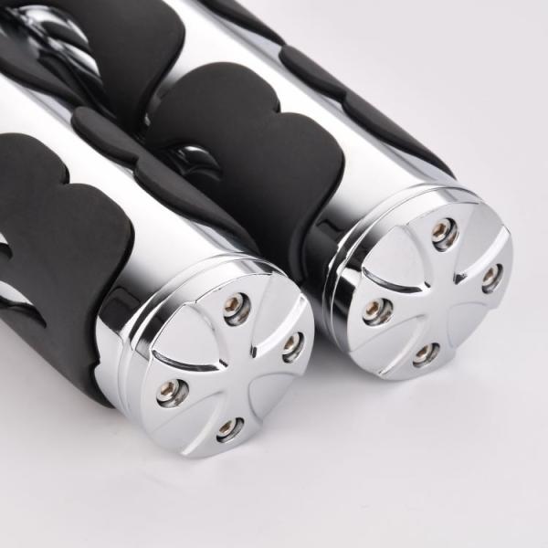 443g Universal Motorcycle Handle Grip Covers Customized with Zinc Alloy Flame Design