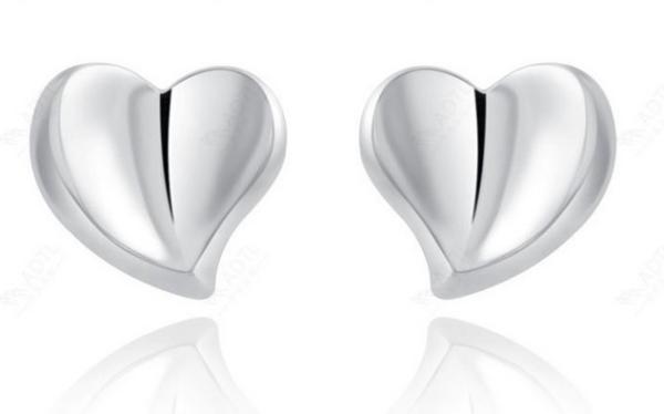 S925 Silver Love Heart earrings earrings Korean Korean