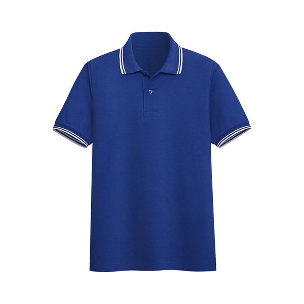 Black Sky Blue Men's POLO Shirt Lapel Slim Summer 65% Cotton T Shirts