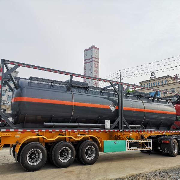 ISO 20 30 40 FT Tank Container For Clorhidric Acid High Capacity 28000 Liters