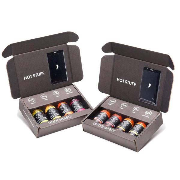 Custom Printed Hot Sauce Bottle Shipping Box 4 Packs Honey Jars Packaging