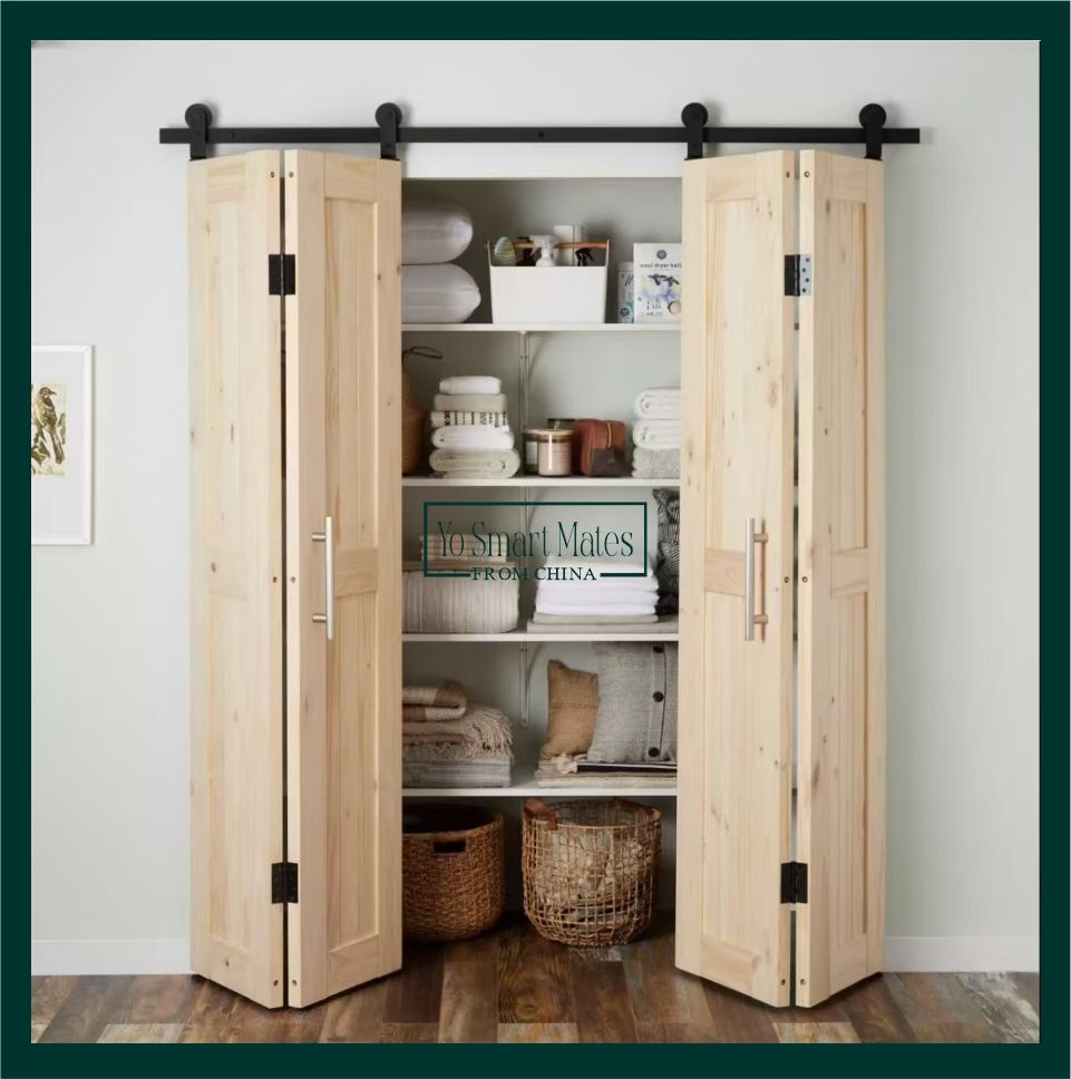 Customizable Wear-Resistant Environmentally Friendly Solid Wood Barn Door for Modern Minimalist Interior Sliding Barn Door Use