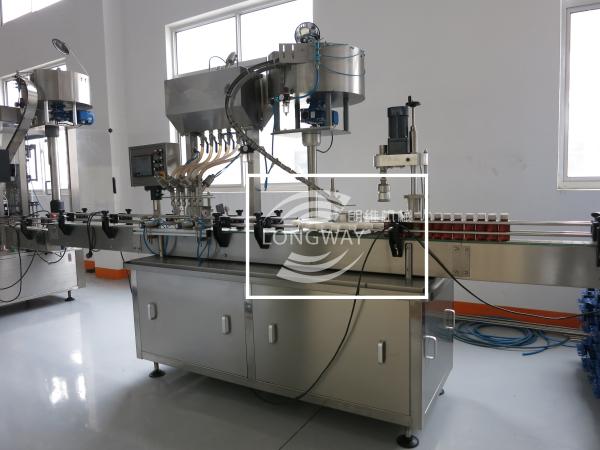 100% Factory Omron Electric Brand automatic 5-30ml bottle filling capping machine for liquid