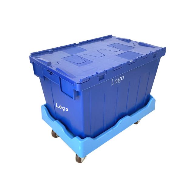 Tamaño externo 600*400*315mm Caja de anidación apilada Cajas de plástico PP Cajas sólidas azules
