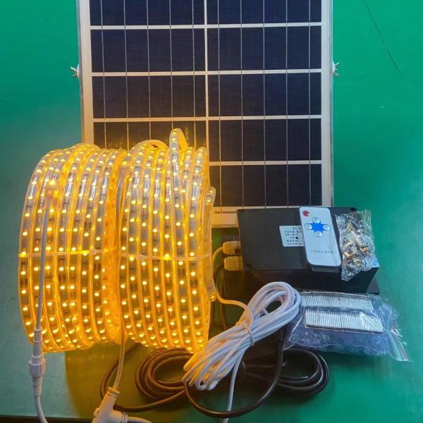 5m To 50m Solar Led Strip Lights With Warm Light Or RGB Light Colors Outdoor use holiday light