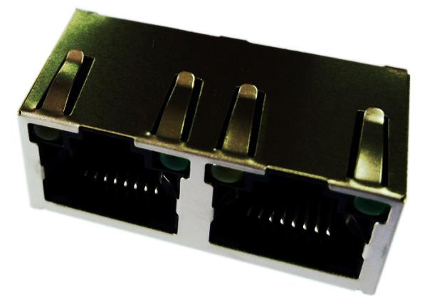 6116353-4/6116353-1 Rj45 Jack modular, painel do protetor 1x2 moeram com diodo emissor de luz
