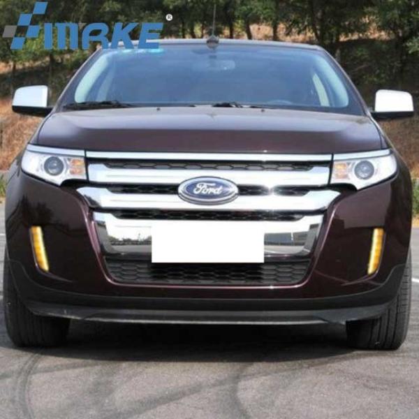 Yellow Turning Signal L/R LED DRL Fog Lights For Ford Edge 2009-2014