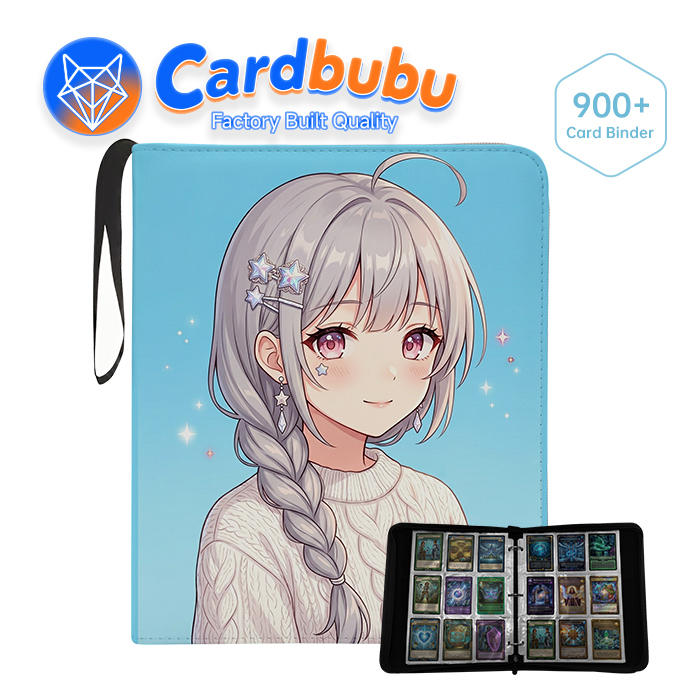 Portable Trading Card Binder 8 Colors PU Pokemon Trading Card Book