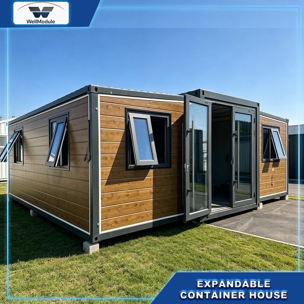 Expandable container house providing and scalable accommodation options for workforce housing emergency shelters and site offices