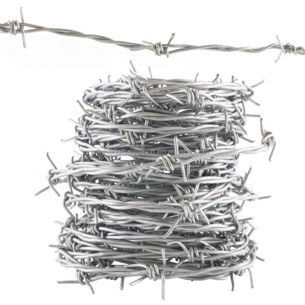 Galvanized SS 304 12.5 Gauge Barbed Wire 10kg 15kg 25kg 50kg for Fencing High Tensile Strength Razor Type Cross Galvanized