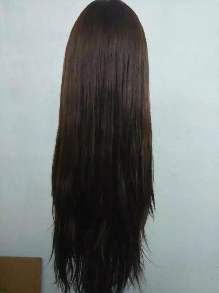 18 Inches Europoean Virgin Hair Jewish Wigs Full Head Big Layers Natural Straight  Kosher Wigs