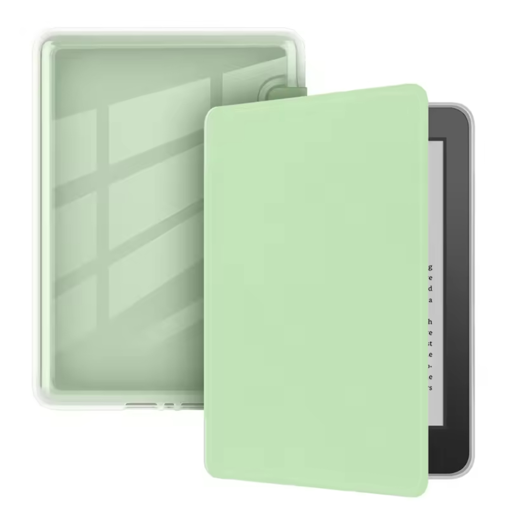 For Certified Flip Leather Case Kindle Paperwhite 5 4 3 2 Clear Back Cover Simple Business Soft Protective Slim Lightweight