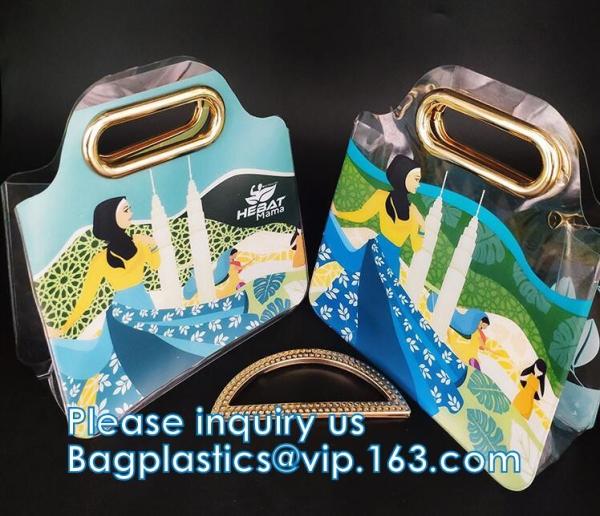 Fashionable Design Luxury PVC Handbag Purse, Organizer Dust Cover, Bag Protector, Magnetic Snap Closure