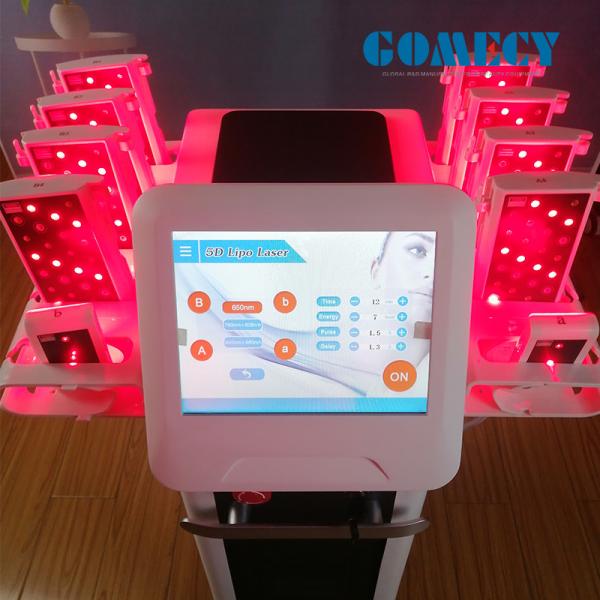 5D Lipolaser Machine 650nm 780nm 808nm 940nm 980nm with 10 Paddles