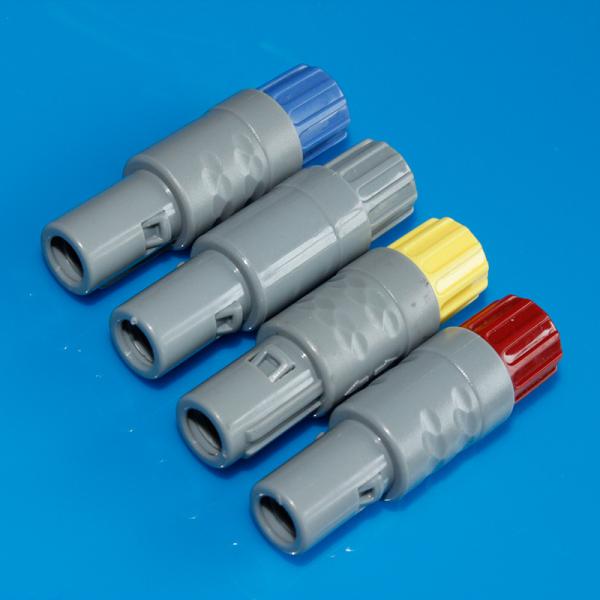 Male Plug 5 Pin Plastic Circular Connectors PAG With Colorful Sleeve