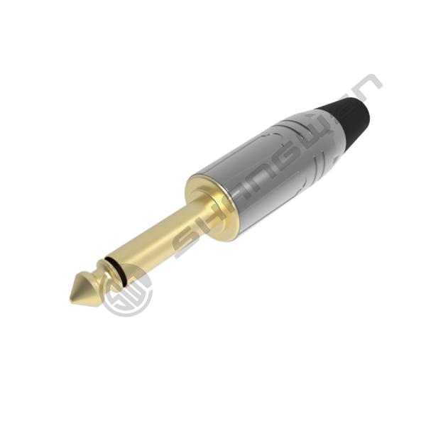 Fiche jack mono mâle en métal 6,35 mm 6,35 mm 1/4