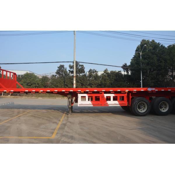 Efficient 80t Removable Lowbed Truck Trailer For Flatbed And 20 / 40 Foot Container Use