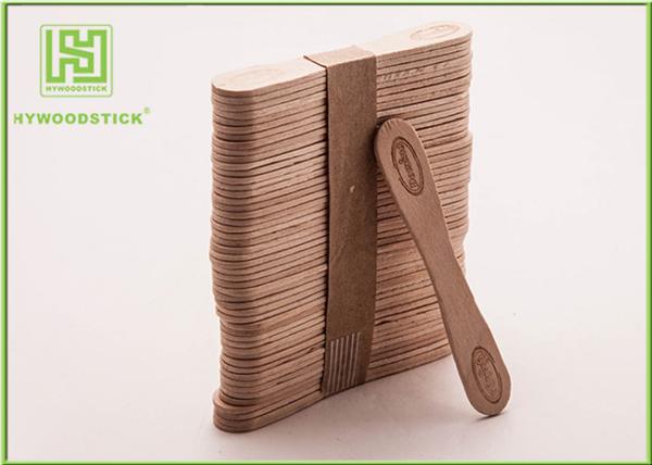 Handmade Ice Cream Wooden Sticks Birch Wooden Wooden Eating Spoon 200 Bundle / Carton
