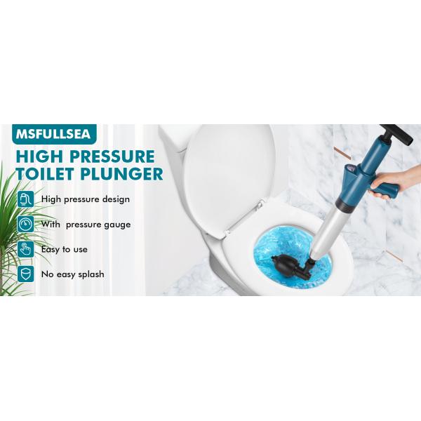 Household Stainless Steel High Pressure Inflator for Kitchen Sink Toilet Plunger Pump