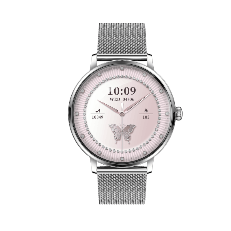 Support OEM & ODM | 1.19-inch AMOLED Women's Smart Watch with IP68 Waterproof and Bluetooth Calling for Fitness Tracking