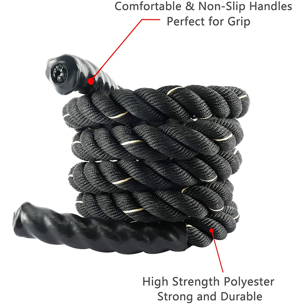 Waterproof Grip Ends Battle Training Rope Gym Heavy Jump Ropes