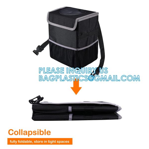 Car Trash Bags, Garbage Bag Hanging Detachable Bag for Car Trash Bag Hanging Back Seat Car Bag for Outdoor