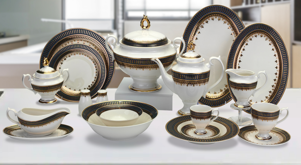 66 Pcs Full Gold  Egypt/Middle East  Dinner Set (Real Gold Dinner Set )