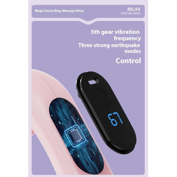 Electric Muscle Massager with 5 Speeds and 3 Modes Hands-Free Strap for Full-body Massage Portable Fascia Massager
