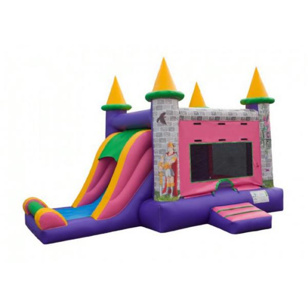 Toddler Funny Princess Bouncy Castle , Purple Disney Princess Bounce House