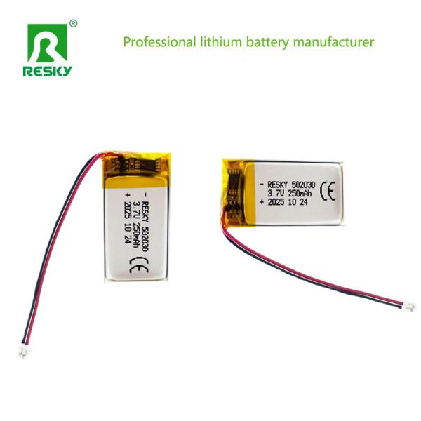Rechargeable Lifepo4 Battery Cell 502030 3.7v 250mAh 0.925wh Power Lithium Ion Polymer Battery