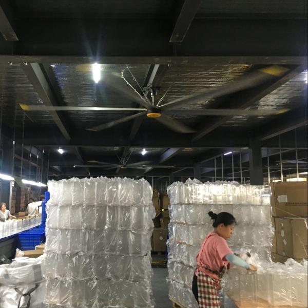 Ventilação de exaustão axial sem escova da C.C. Pmsm que refrigera o fã de teto industrial 5m para a guerra