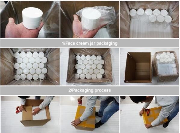 Круглый пустой белый опарник сливк цвета 20g 20ml косметический