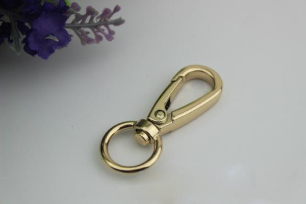Bag accessories promotional item stock hanging gunmetal color 13 mm snap hook clip swivel with polishing